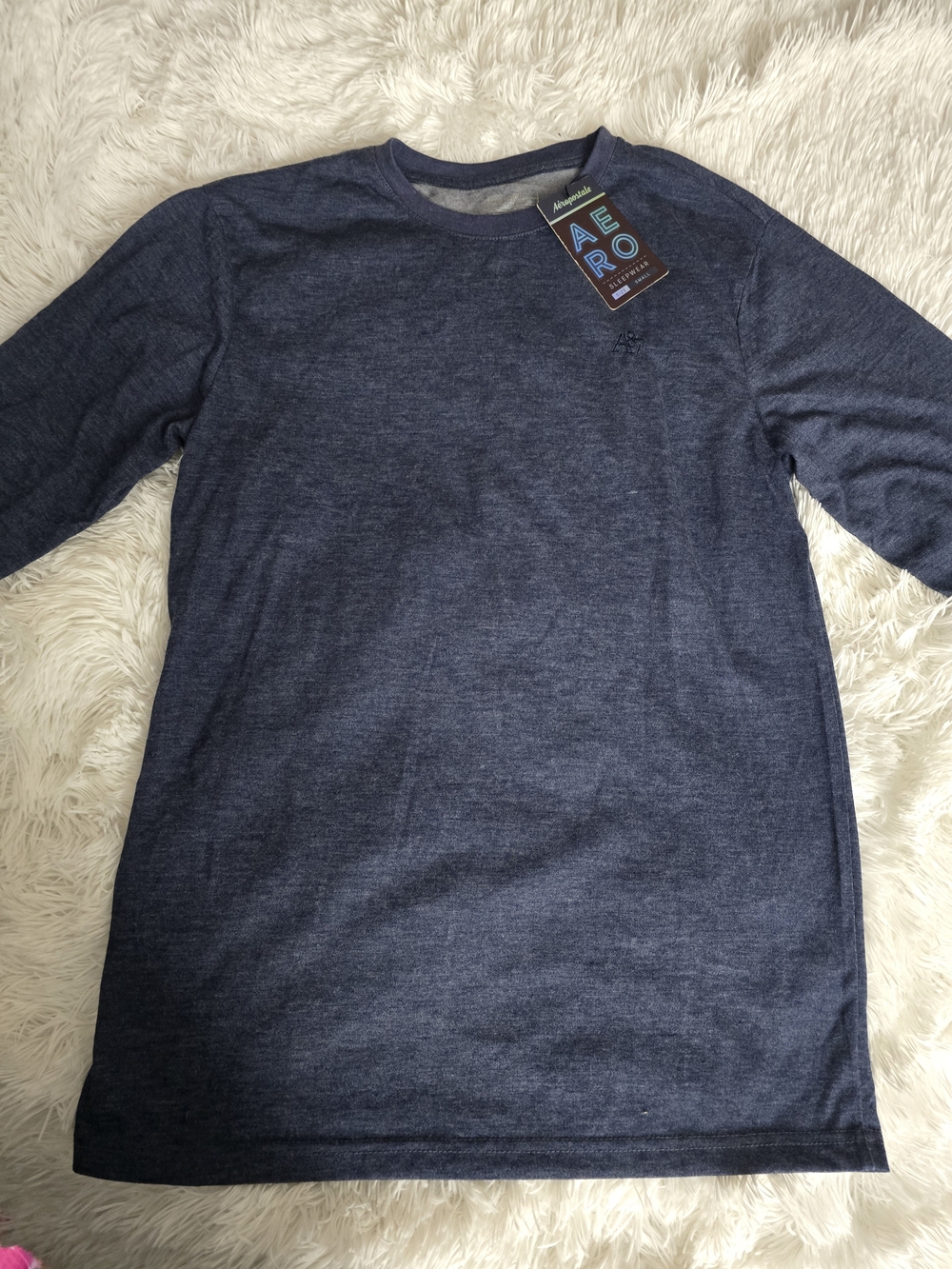 Aeropostale Men’s Long Sleeve Sleepwear- Navy Heather